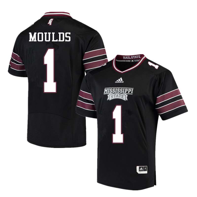Men #1 Eric Moulds Mississippi State Bulldogs College Football Jerseys Sale-Black - Click Image to Close